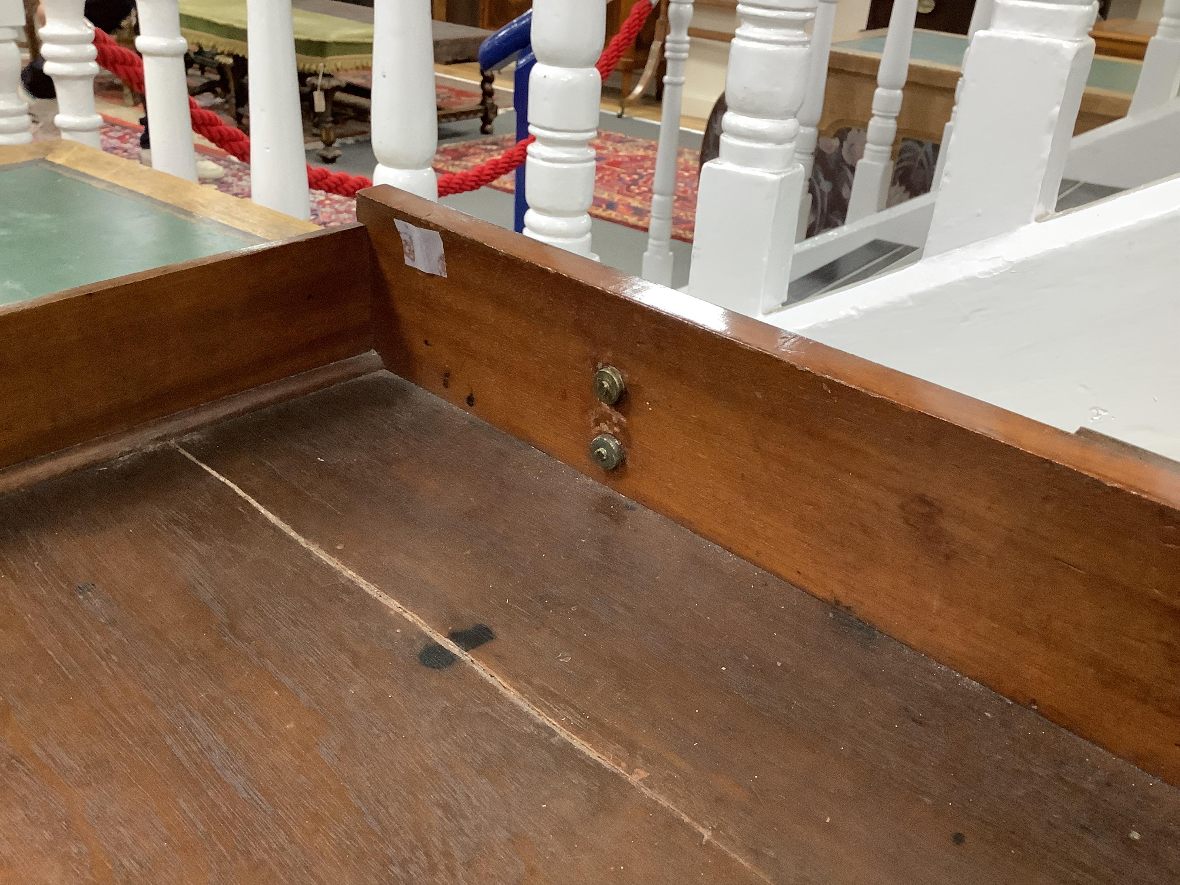 A Regency brass mounted rosewood sofa table, width 91cm, depth 66cm, height 70cm